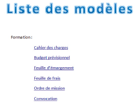 La procédure de création