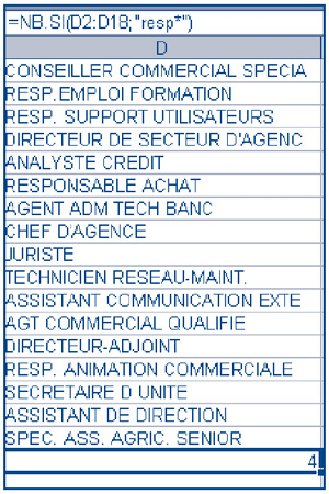 La fonction « Nombre »